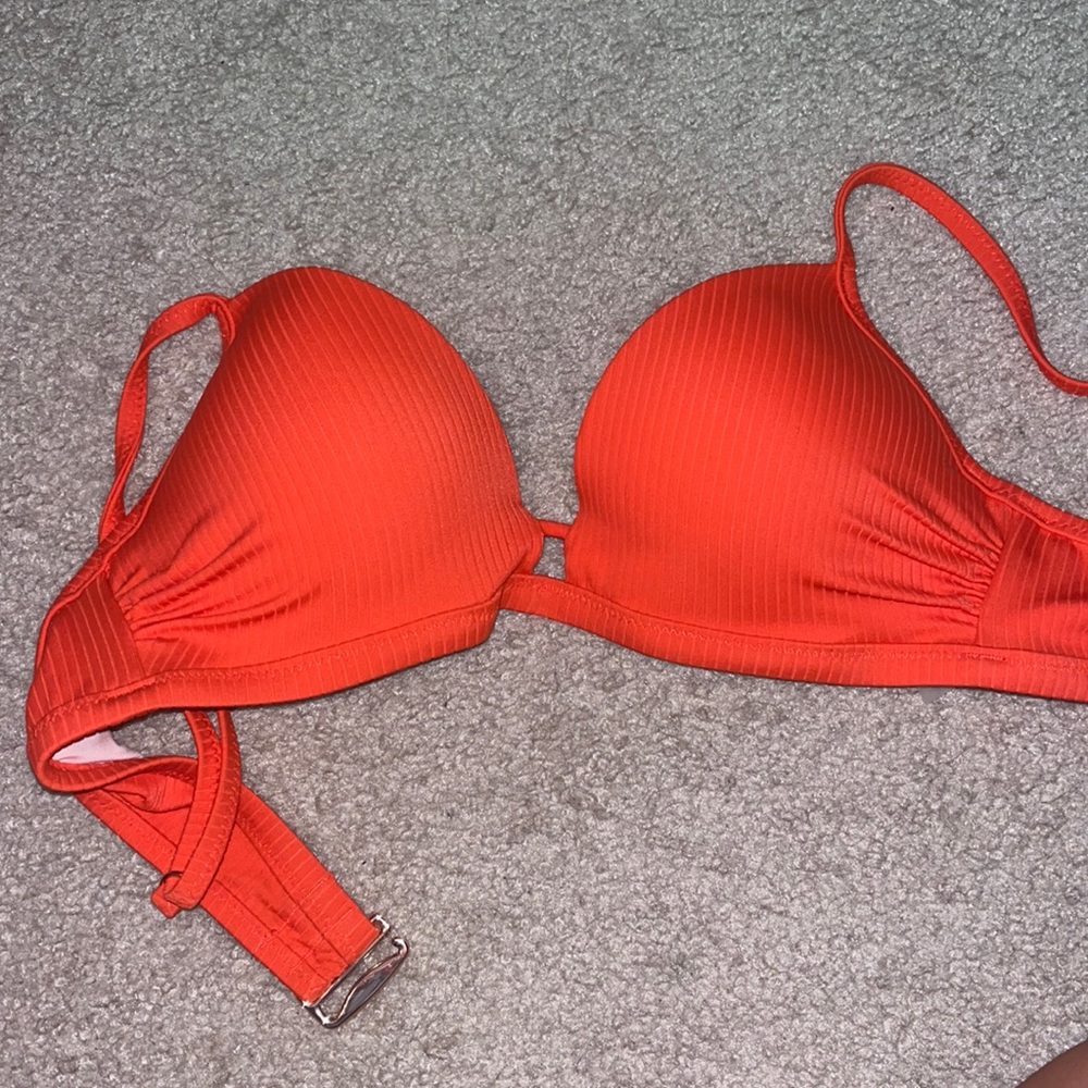 coral color target bikini top size 32b